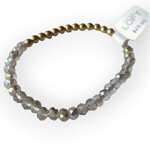 NWT Ann Taylor Loft crystal accent stretch bracelet